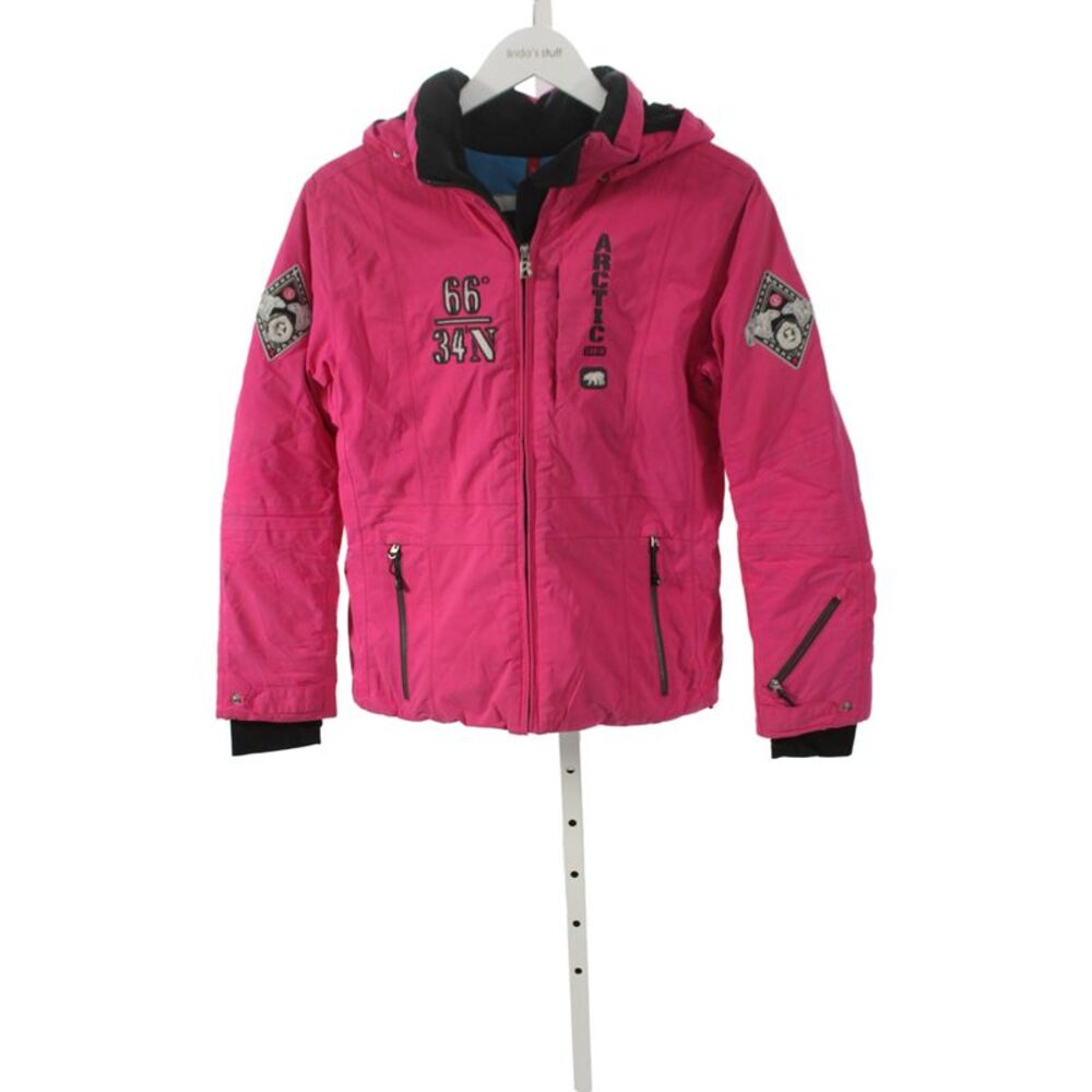 Bogner Girls Hooded Zip Up Jacket Pink Size XL